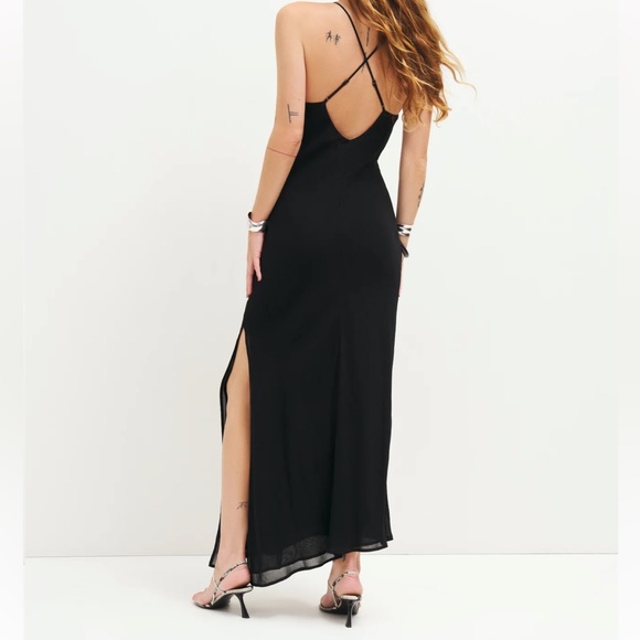🖤 Reformation Yeva dress black xs NWT - Picture 6 of 8